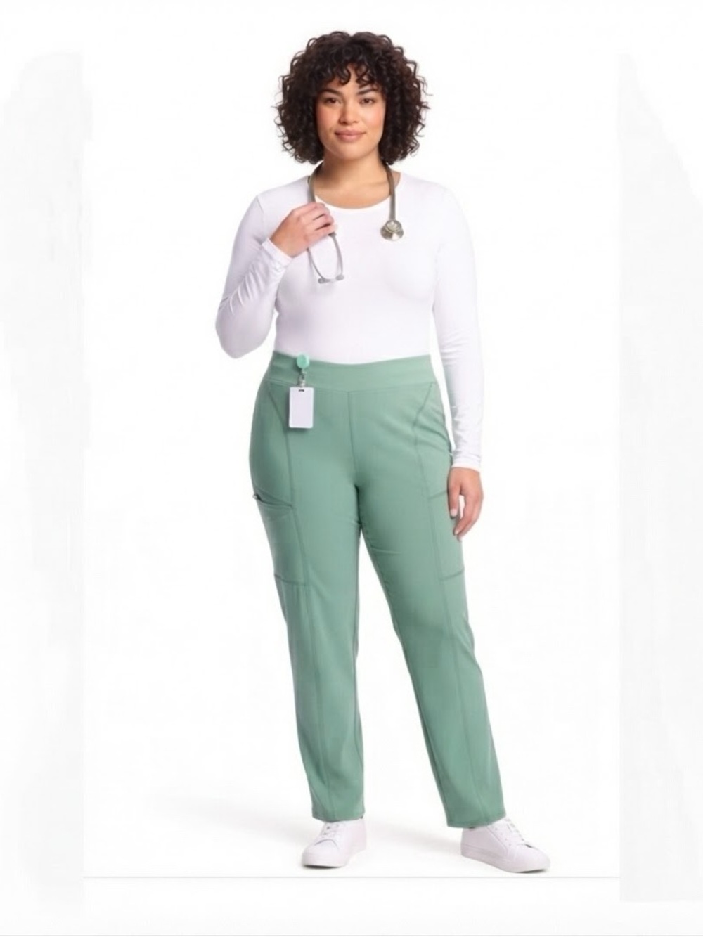Infinity GNR8 Kinetic Knit STRETCH Cross-Over Waistband Wide Leg Scrub Pants